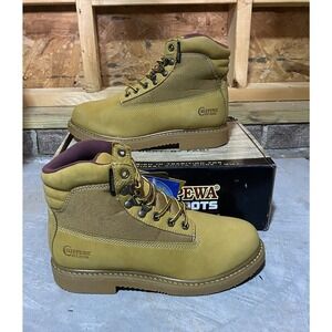 Chippewa Golden 24513 Leather Boots 6" Insulated Soft Toe Work Boots Size 8W